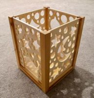 Windlicht Holz Laterne Weihnachten Acryl Glas Windschutz
