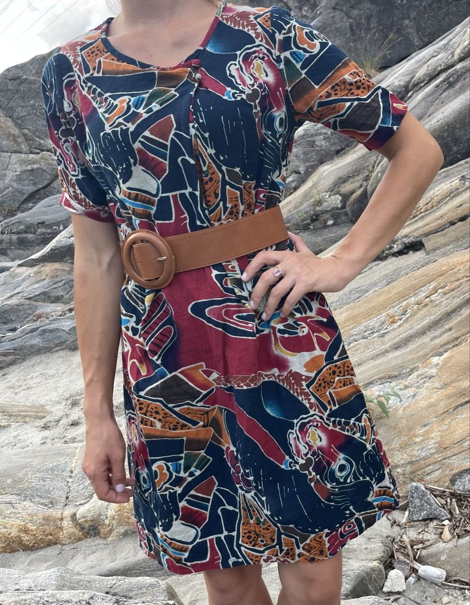 Vestiti: Chic abito di cotone multicolore-tgS/M-nuovo – Nuovo (secondo la descrizione) da Gordevio venduto da LanaZimm 1