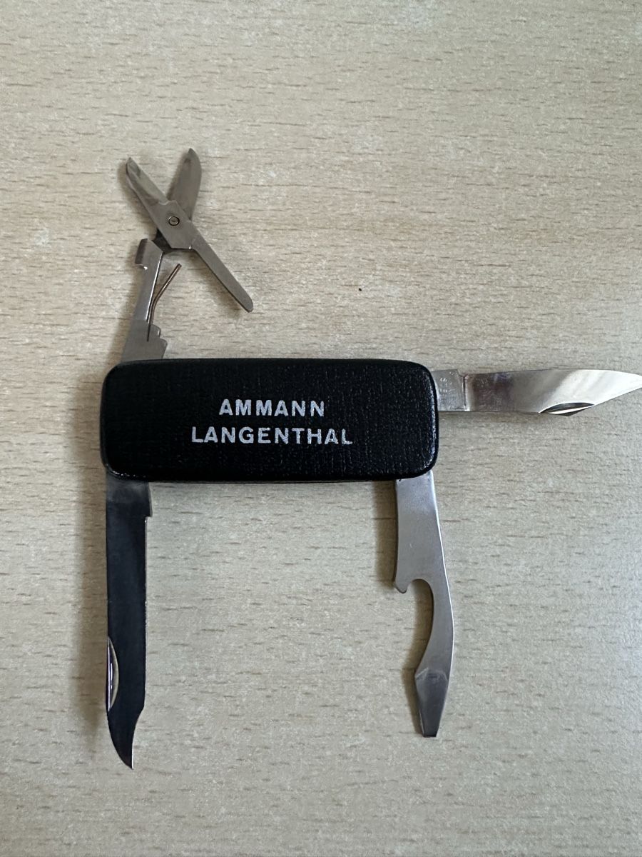 Coltelli tascabile: Taschenmesser Ammann Langenthal schwarz mit Box gebraucht – Usato da Reinach AG venduto da Steinbock1963