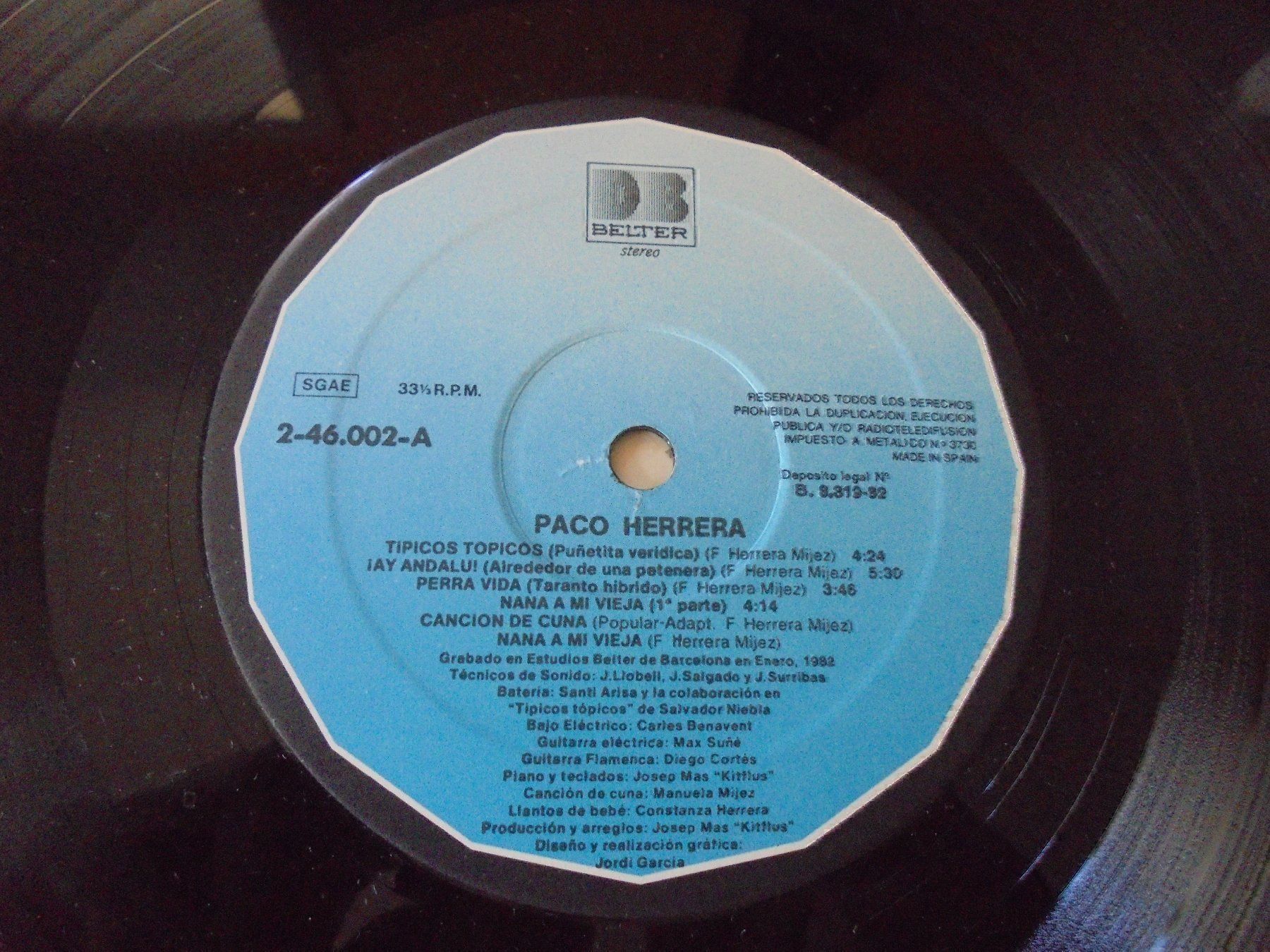 Dischi in vinile: Paco HERRERA " Tipicos Topicos " LP Spanien 1982 – Usato da Crissier venduto da Promopost 3