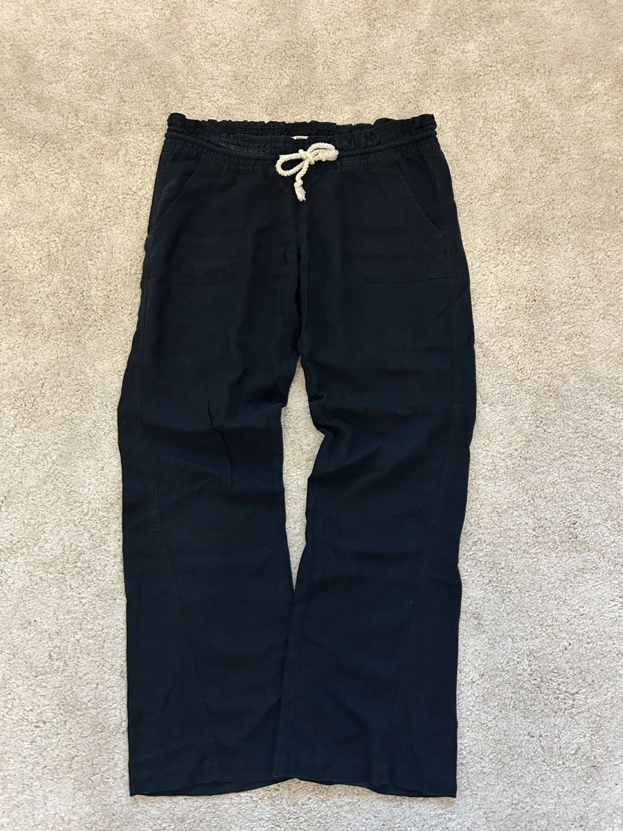 Roxy Hosen: roxy black linen pants with drawstring waist and pockets  – Gebraucht aus Dietlikon von leaaasells 1