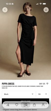 Sézane Pippa Dress black size S