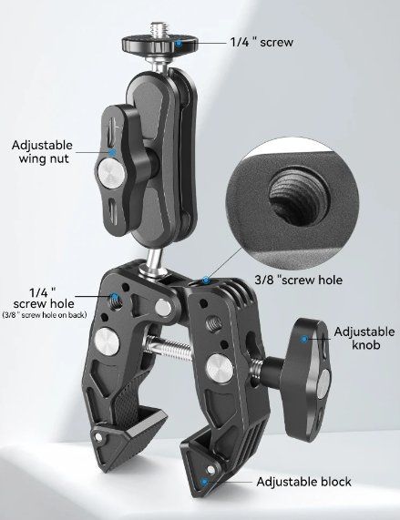Wandhalterungen: Super Clamp Klemmstativ mit Kugelkopf und Magic Arm – Neu und originalverpackt aus Châtelaine von topshop.switzerland 1