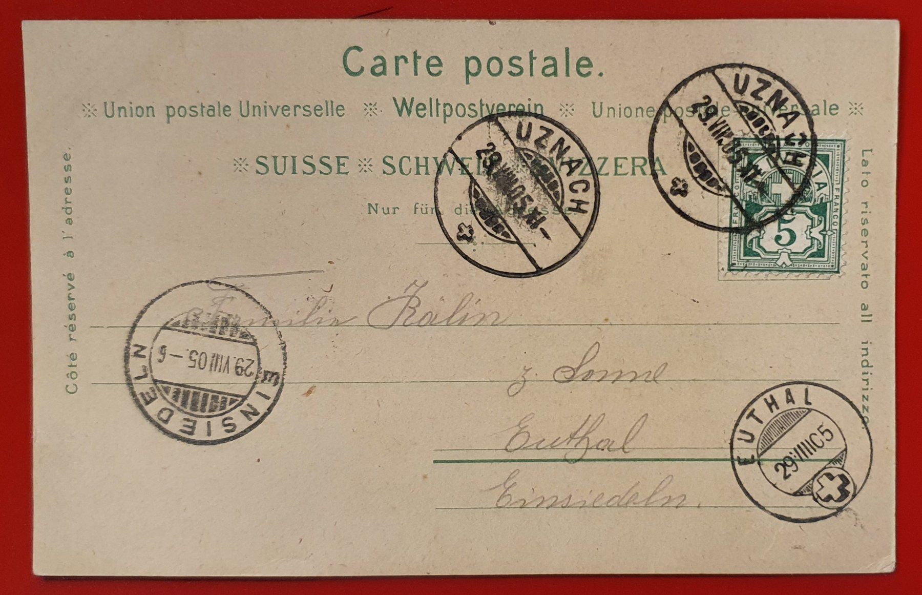 Cartoline postali: Gruss aus Rieden 1905 - TOP – Usato da Kreuzlingen venduto da Rschweiz1 1