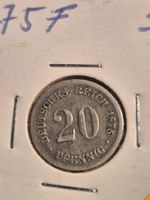 Deutsches Reich - 20 Pfennig 1875 F - Silber - selten!