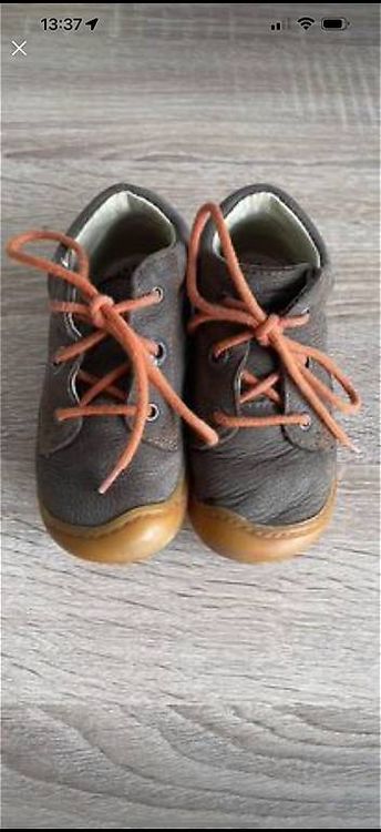 Beck Jungen Lauflernschuh 6019 - Brauner Velourleder Krabbelschuh Mit Rauledersohle