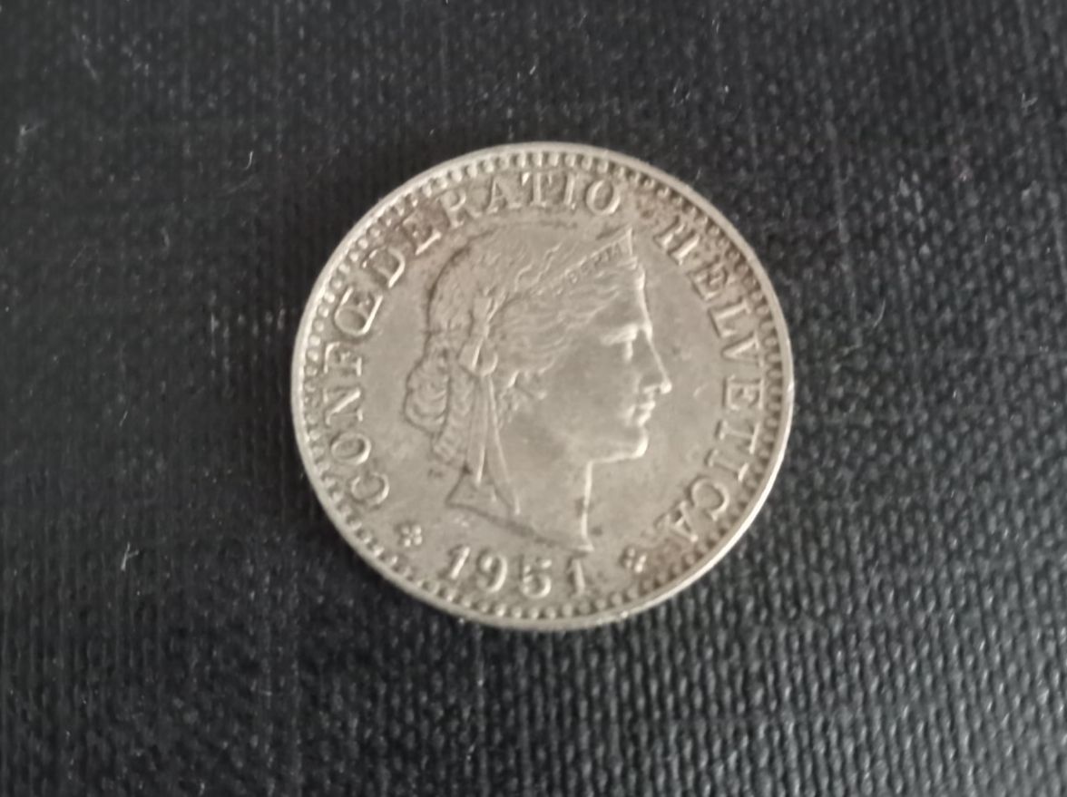 Alle Münzen: 20 Rp 1951 – Gebraucht aus Alpnach Dorf von ake-7x7v 1