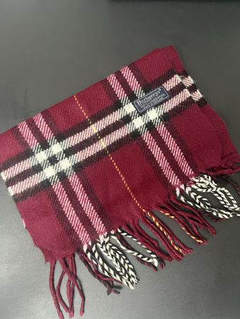 Écharpe Burberry rouge foncé laine 