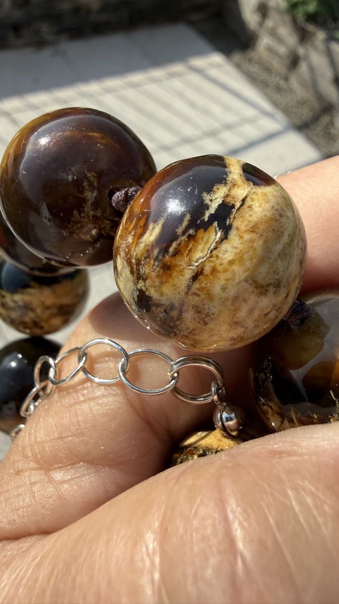 Catenine: Gigantische Bernsteinkugel-Kette, 103 g – Nuovo e nell'imballaggio originale da Ebikon venduto da Leonidas2 2