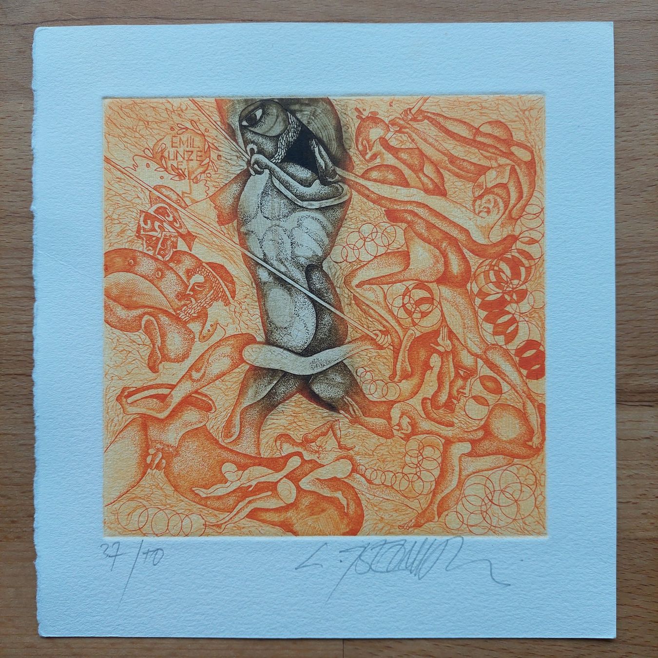 Gemälde: Exlibris Leo Bednarik - Original Radierung signiert – Gebraucht aus Obfelden von Exlibris-Art