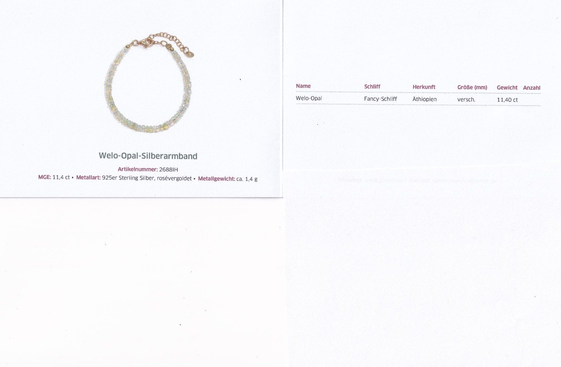 Bracciali & Braccialetti: Echtschmuck: Welo-Opal Armband – Nuovo (secondo la descrizione) da Zuchwil venduto da maumauchi 1
