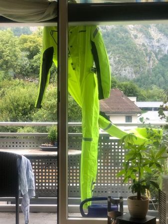 Regenkombi -  Regenoverall Neongelb Grösse L. NEU