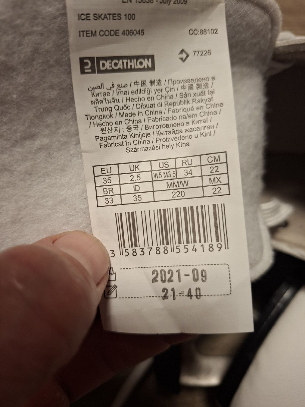 Decathlon Schlittschuhe: patins a glace neuf taille 35 – Gebraucht aus Chavannes-de-Bogis von senator635 3