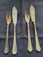 Vintage Fischbesteck, versilbert, für 2 Pers.