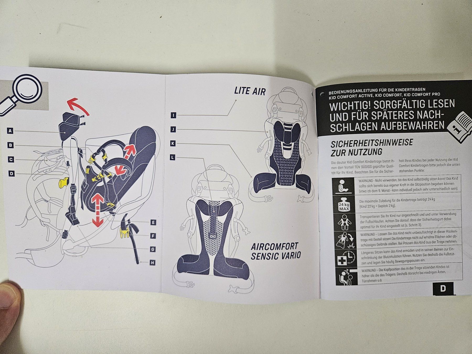Deuter Marsupi portabebè: Deuter Kid Comfort Wanderrucksack – Usato da Wettingen venduto da iGex 7