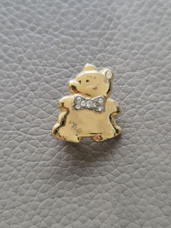 goldige Anhänger Bär (mit Nadel)
