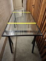 Vintage Glastisch Bieffeplast Padova Italy – 1980er