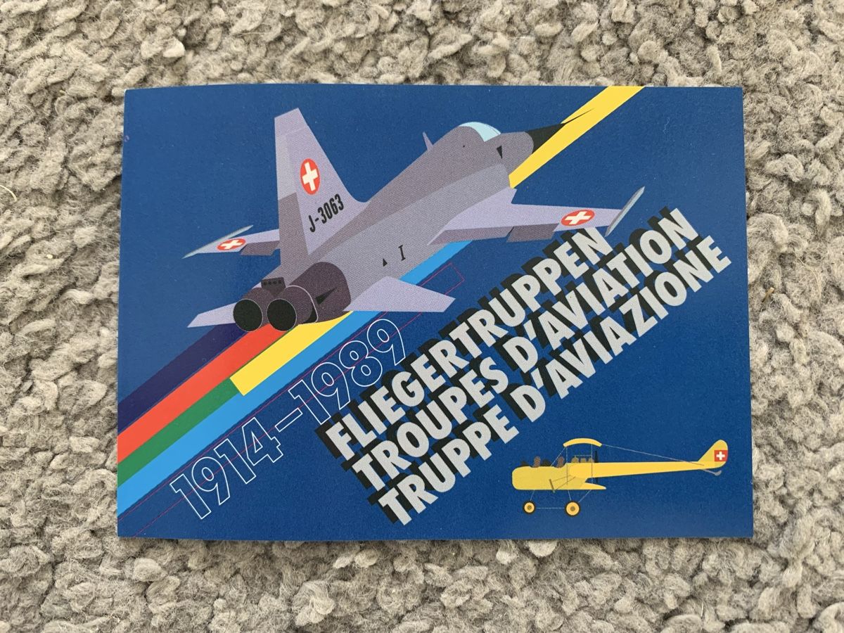 Aufkleber: Aufkleber 75 Jahre Schweizer Fliegertruppen  – Gebraucht aus Esslingen von Gargamel011