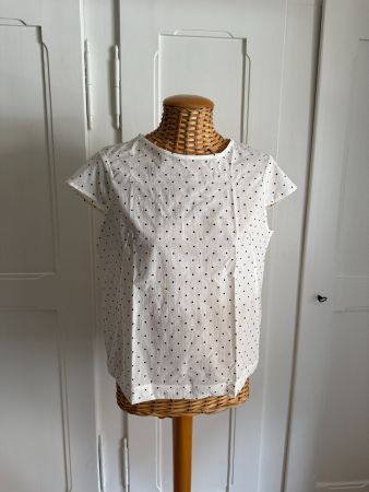 WENDY TRENDY - Blusentop offweiss gepunktet 38