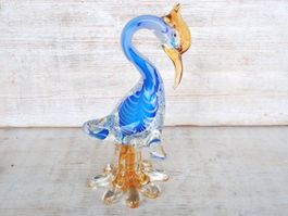 Murano Glas Vogel Seguso Design Vintage Figur Kranich Reiher