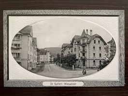 ST. GALLEN Wiesenstrasse belebt, AUSHILFSSTEMPEL ST. GEORGEN