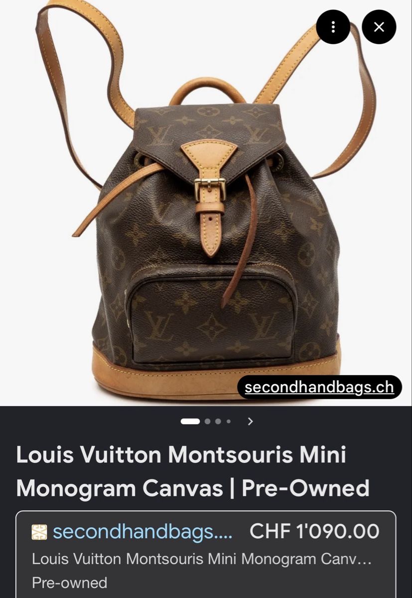 Louis Vuitton Zaini: Louis Vuitton Montsouris Backpack Monogram Small – Usato da Winterthur venduto da Atelier.W.Maison 1