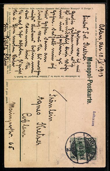 Cartoline postali: AK Interlaken, Ortsansicht mit Jungfrau – Usato da Berlin venduto da bartko-reher 1