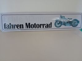 Echte Männer fahren Motorrad - Blechschild