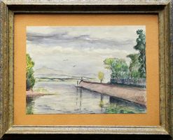 Drei Seen Landschaft mit Kanal Otto Vivian 1881–1949