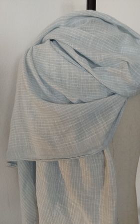 Schal hellblau Baumwolle neu