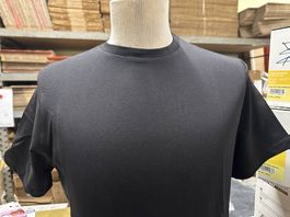 75 Stk. neue, schwarze T'Shirt 92% BW/ 8%Elastan