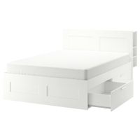 Lit BRIMNES IKEA 160x200 cm avec rangement, comme neuf!
