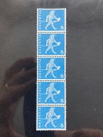 Schweiz 1964 Rollenmarke 5 Rp. Faserpapier 5er-Streifen pfr.