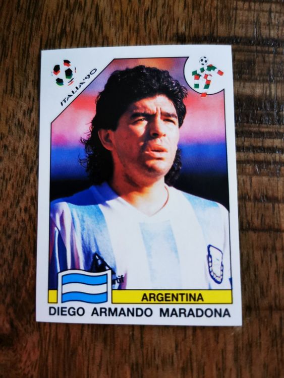 224 MARADONA ARGENTINE ITALIA 90 FOOTBALL PANINI WORLD CUP STORY 1990