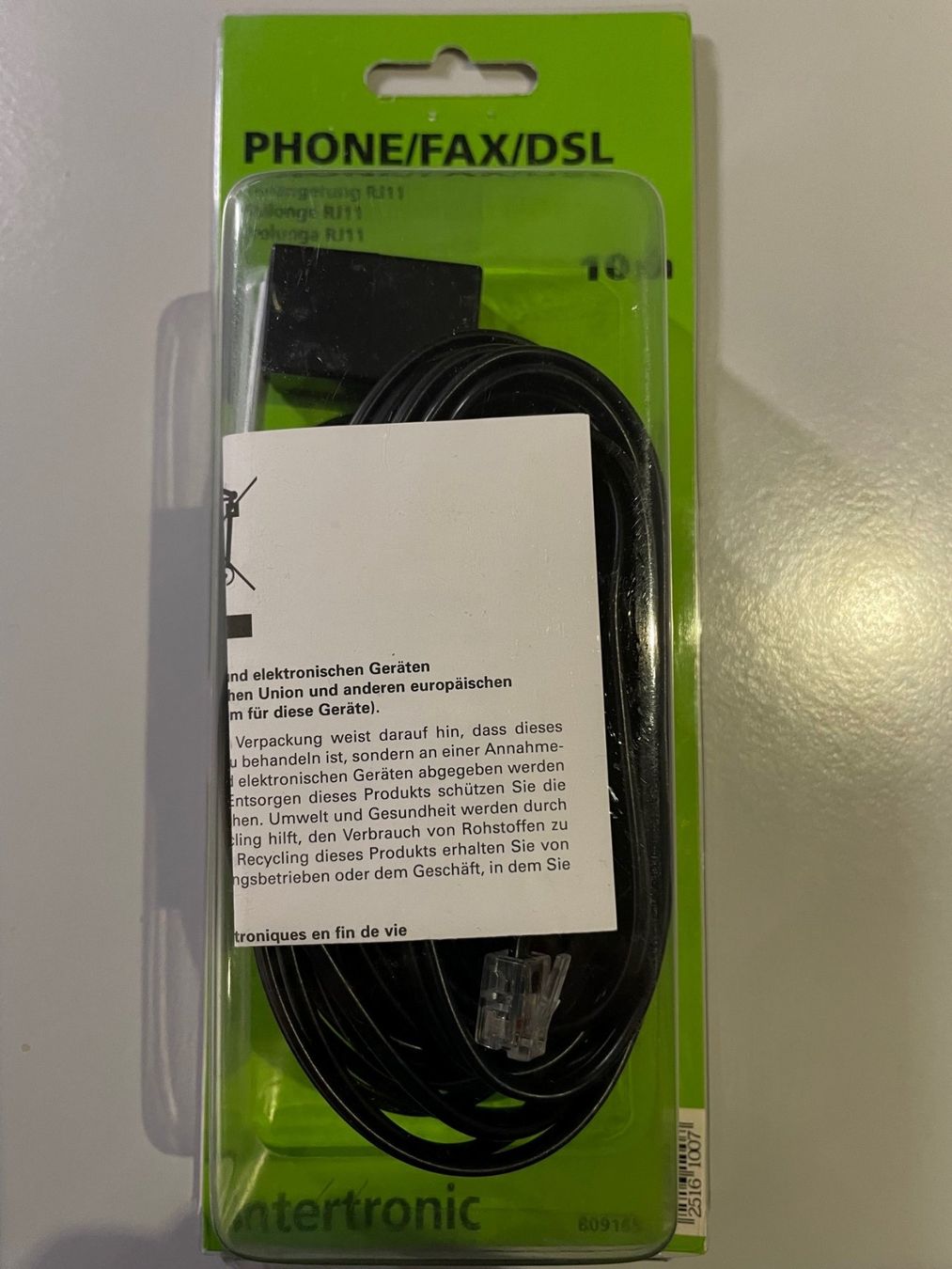 Universalverlängerung für Telefon / Modem / Router/DSL 10m (Neu und ...