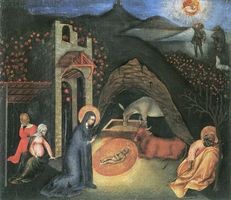 Schulwandbild Giovanni di Paolo: Die Geburt Christi