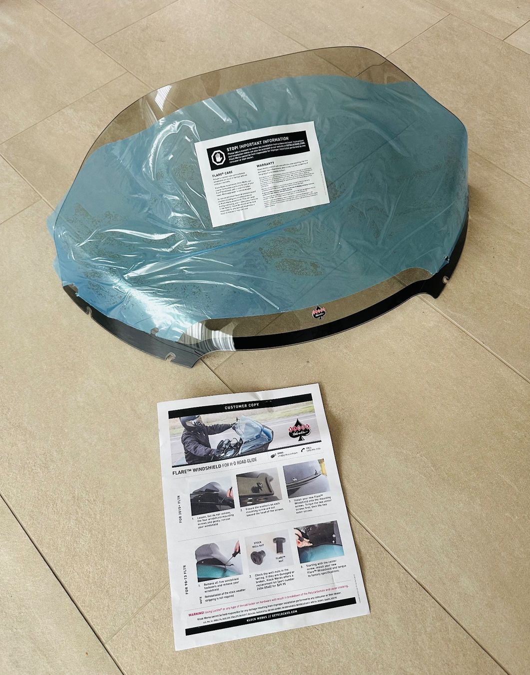 Tutti i ricambio per moto: Klock Werks Windshield für Harley Davidson – Nuovo (secondo la descrizione) da Sempach venduto da suissero_loco 3