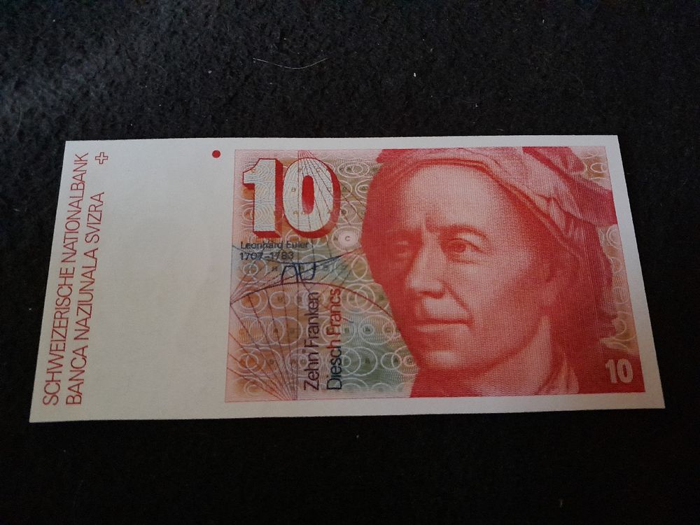 10 CHF Note -unzirkuliert- Schweizer Banknote (Neu (gemäss Beschreibung ...
