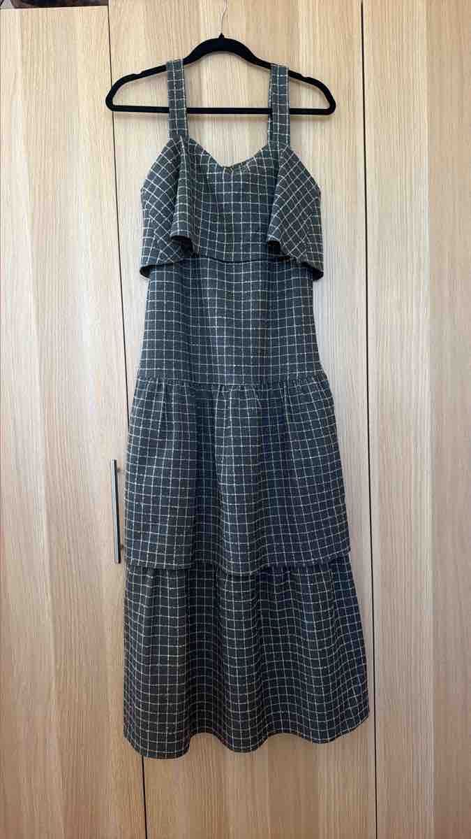 Kleider: Dress Checkered Pattern Grey Small – Neu (gemäss Beschreibung) aus Steinhausen von bbr_kj8g