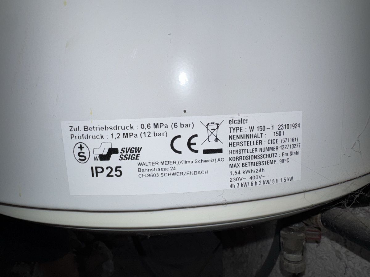 Installations sanitaires: Elcalor Boiler 150 Liter – D'occasion à Uzwil par arberh17 1