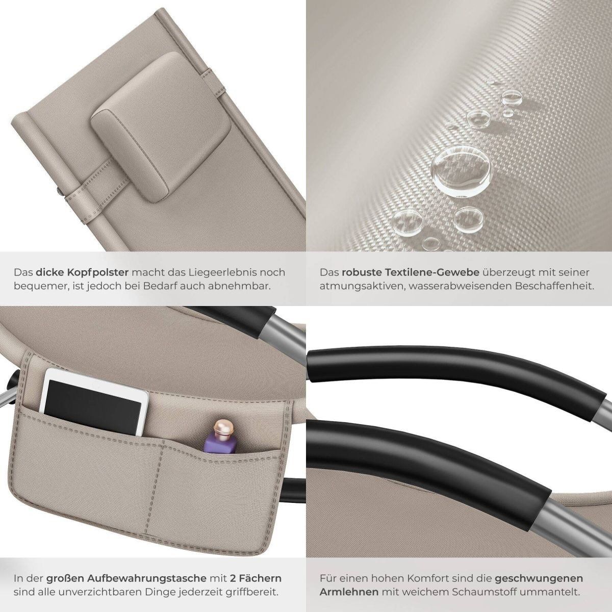 Sedie a sdraio: Gartenliege ergonomisch mit Schwingfunktion ROVELLA – Nuovo e nell'imballaggio originale da Lachen SZ venduto da sw3zzy 3
