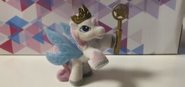 Spielfigur Einhorn mit Krone und Stab guter Zustand