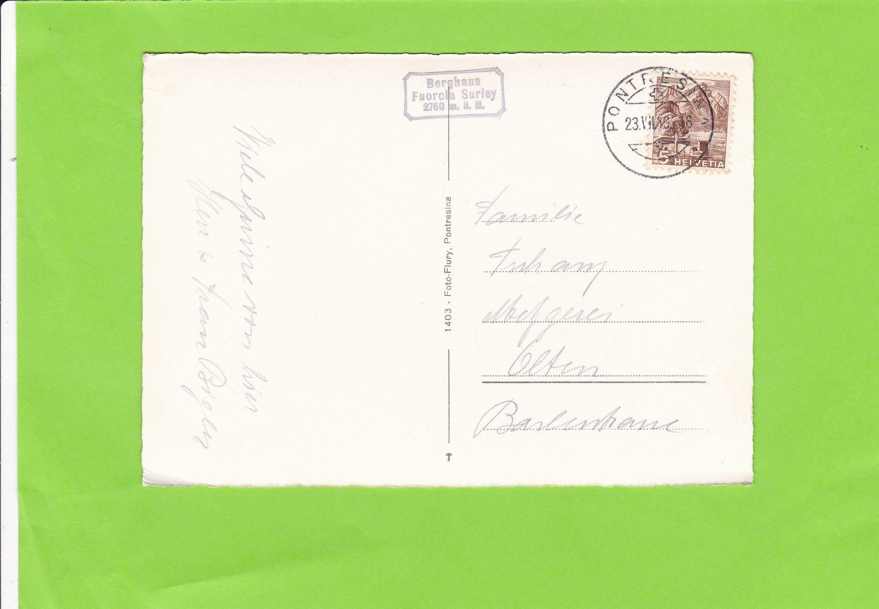 Cartes postales: Berghaus Fuorcla Surley – D'occasion à St. Peterzell par neckertal 1