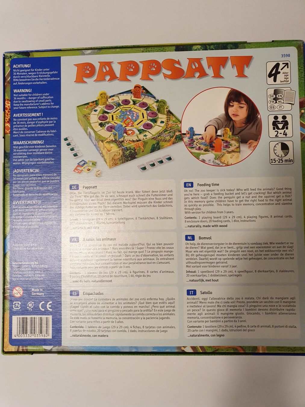 Giochi: PAPPSATT / Brettspiel #L – Usato da Oberdorf BL venduto da BaldenEagle 3