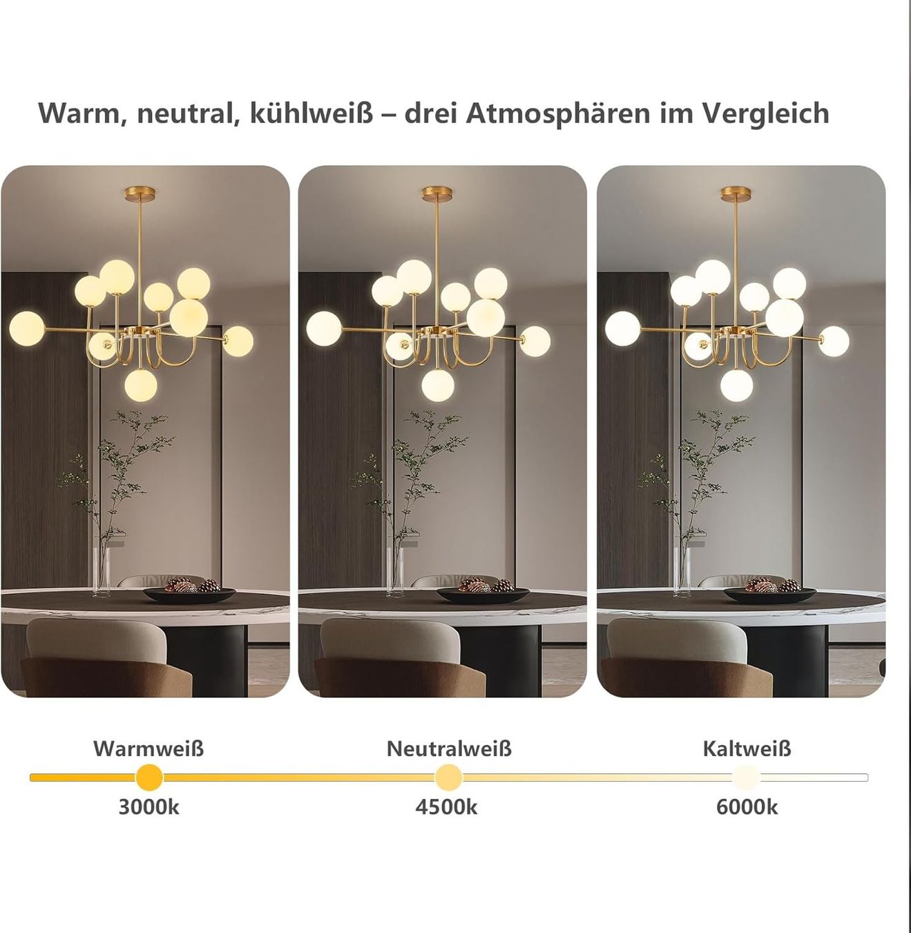 Lampadari & plafoniere: Moderne Sputnik Kronleuchter mit 9 weißen Glaskugeln – Nuovo e nell'imballaggio originale da Wittenbach venduto da VELARO 3
