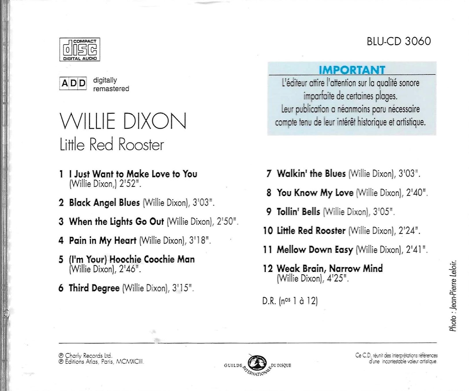 CD: Willie Dixon - Little Red Rooster – Usato da Savagnier venduto da Ne2065 1