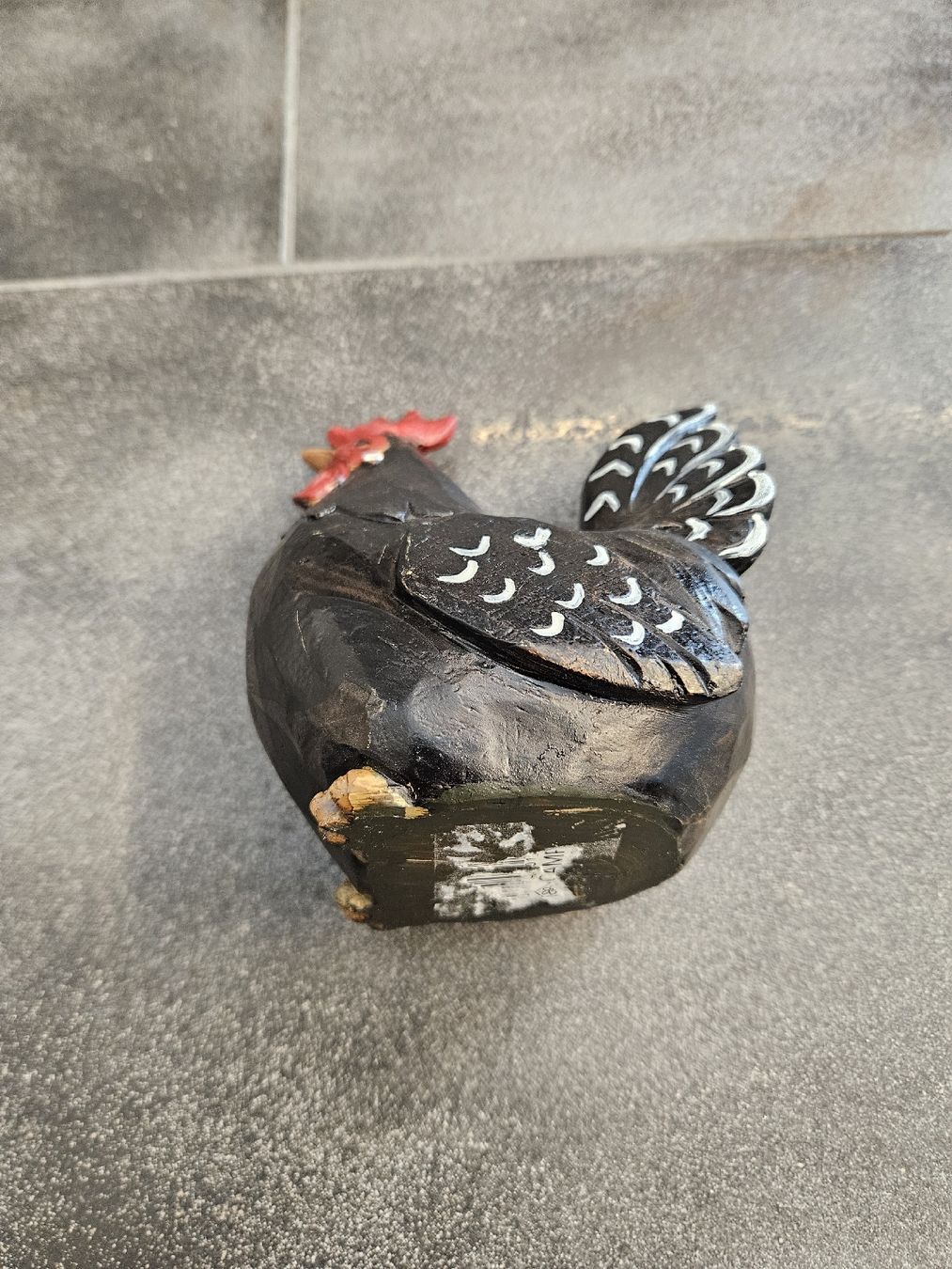 Figuren: Dekofigur Hahn schwarz Holz – Neu (gemäss Beschreibung) aus Anwil von nomolnoi 2