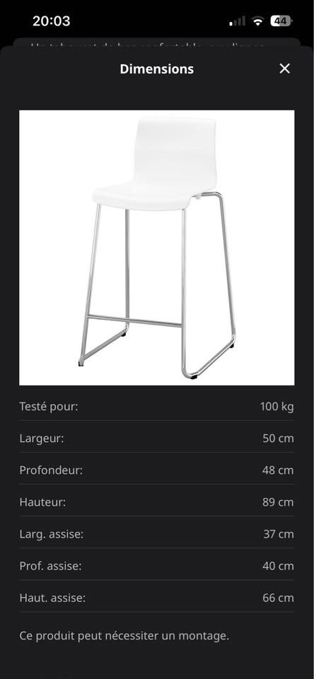 Ikea Sgabelli: Tabourets de table GLENN – Usato da Fribourg venduto da Manssch02 6