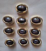 10 Stück elegante Knöpfe, oval, 23 mm.