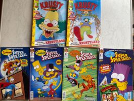 Comics Simpsons Super Spektakel 4 Stück und Krusty 2 Stück